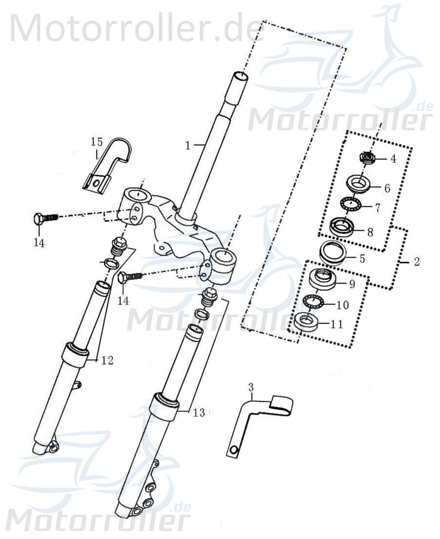 Stoßdämpfer vorn rechts komplett 360mm YY50QT008005-A