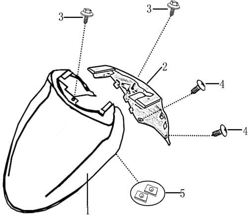 Rex RS Classic 50 Vorderradabdeckung 50ccm 4Takt 1020705-2 Motorroller.de vorn Kotflügel Front-Kotflügel Scooter Ersatzteil Service Inpektion