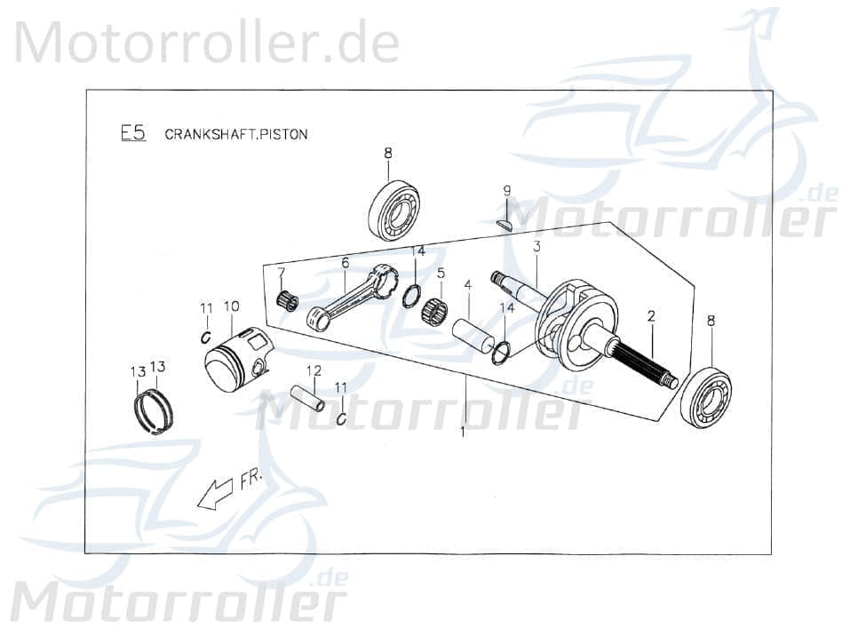 PGO Kolben 110ccm-2Takt PMX 110 Piston Motorkolben Roller P0067010000 Motorroller.de PGO 110ccm-2Takt T-Rex 110 Mokick Ersatzteil Service Inpektion