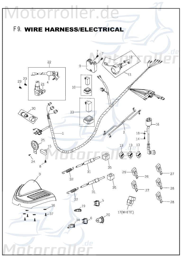 PGO Bugrider 200 CDI Zündbox Buggy 200ccm 4Takt C75820000001 Motorroller.de Steuergerät CDI-Einheit Blackbox Zündeinheit PGO 200ccm-4Takt Ersatzteil