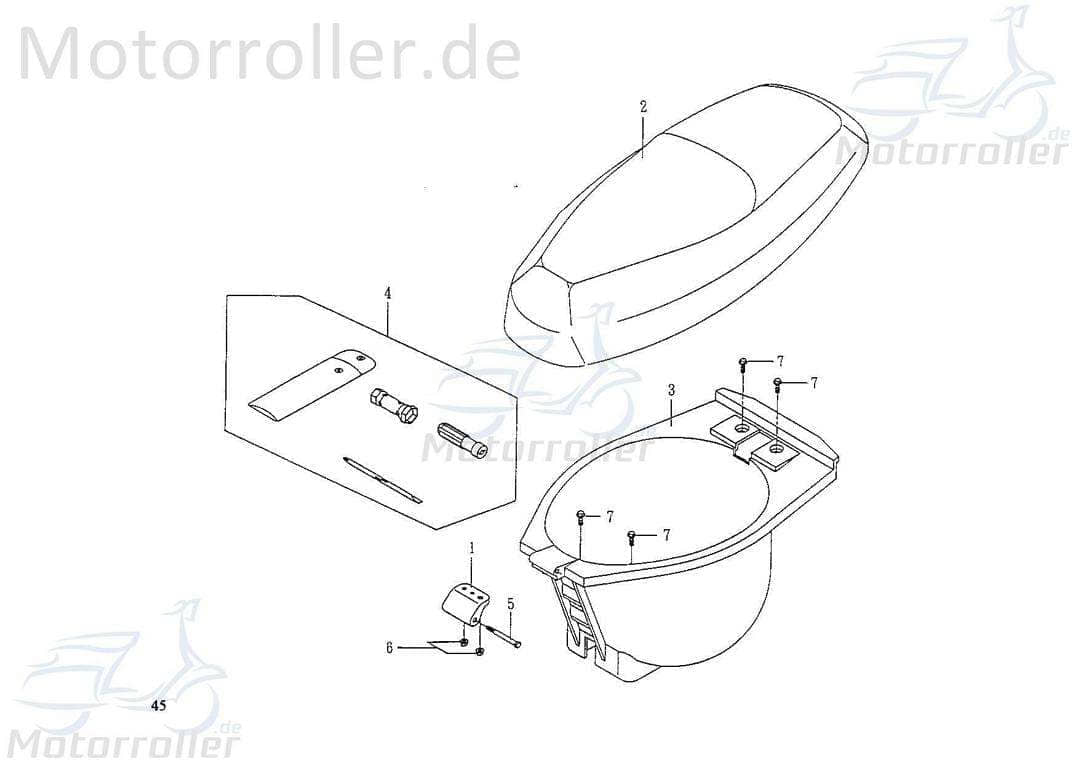 Bolzen Scharnier 79053 von Motorroller.de