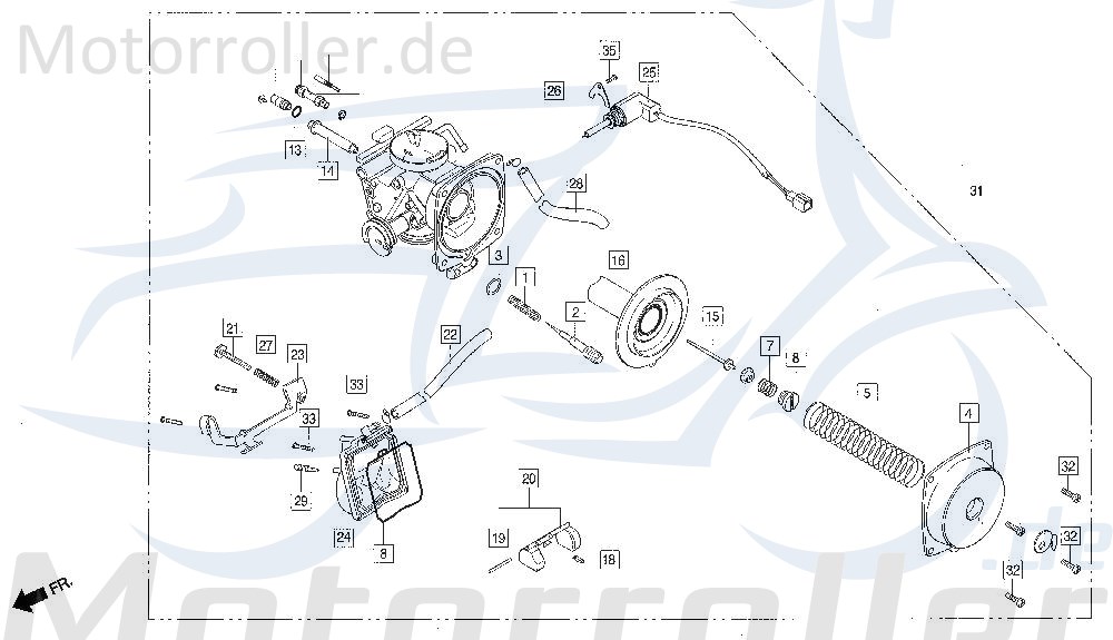 Aeon Cobra 180 RS II Einstellschraube 180ccm 4Takt 16006-SA1-0000 Motorroller.de Regulierschraube Gemischschraube Standgasschraube Leerlaufschraube