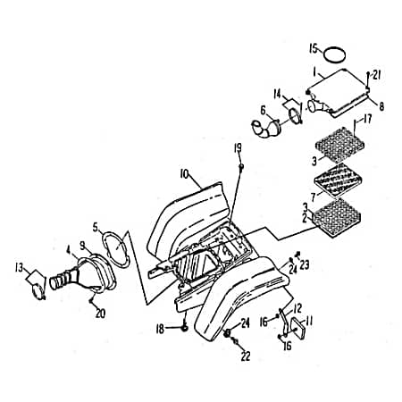 Luftfiltergitter Luftfilter Quad ATV Barossa Rex 91616
