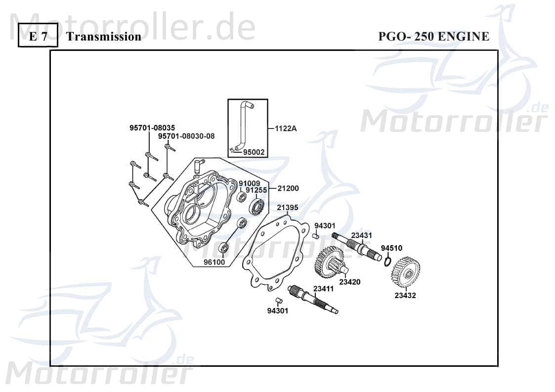 PGO Bolzen Spannstift 10x16mm Bugrider 250 Buggy 250ccm 4Takt Motorroller.de Stehbolzen Gewindebolzen Zapfen Gewindestift Arretierbolzen Stiftschraube