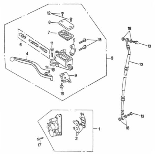 SMC Chopper 125 Bremsschlauch Bremsleitung Hydraulikschlauch vorne 125ccm 4Takt 61820-CHP-00 Motorroller.de Hydraulik-Schlauch Scooter