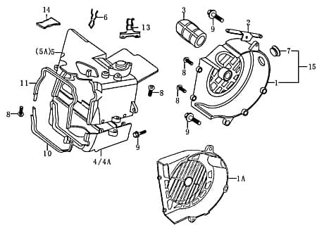 SMC Rexy 125 Dichtung Lüfterdeckel 125ccm 4Takt 12642-GAT-00 Motorroller.de Abdichtung Lüfter Gebläse Deckel Abdeckung Verkleidung