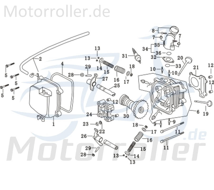 Motorgehäusedeckel links Kreidler Flory RC50-E 740226 Motorroller.de Motordeckel Kurbelgehäusedeckel Flory 50 Classic
