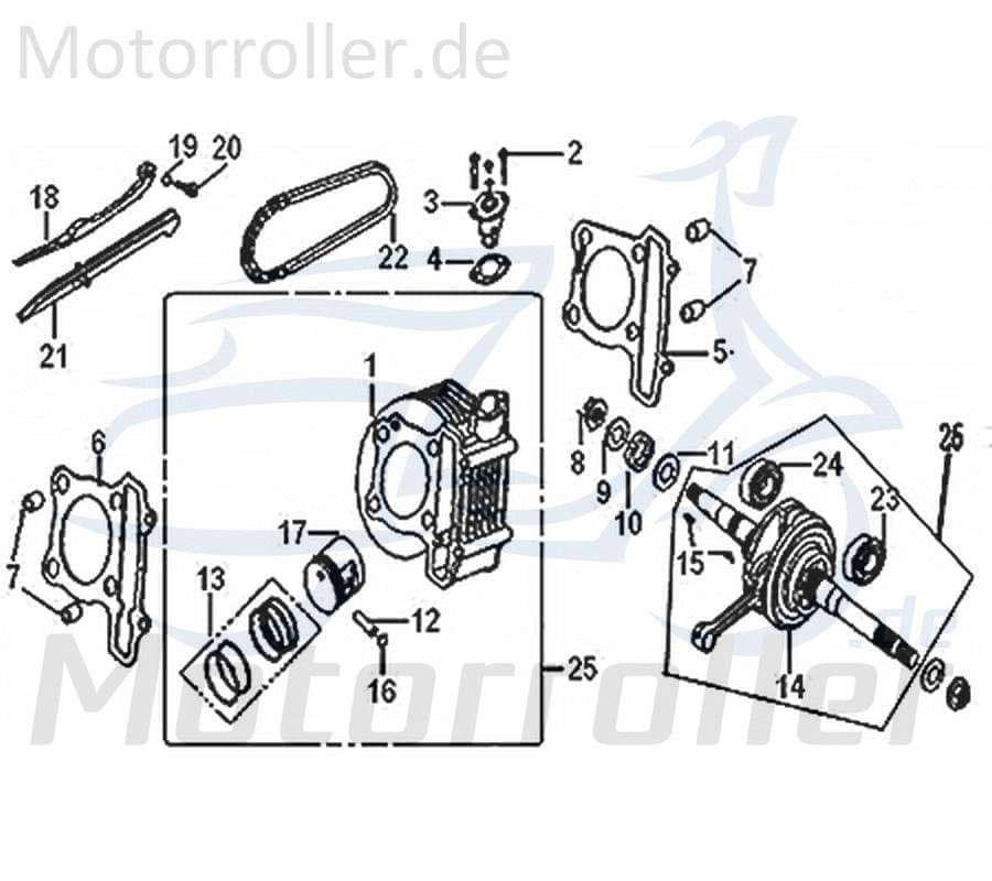 Kreidler Flory 125 Classic Steuerkettenspanner 742003 Kettenspanner Kettenspannvorrichtung Motorroller Scooter