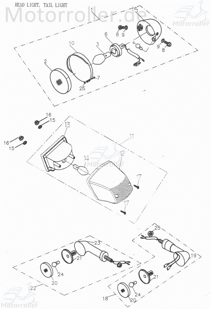 Adly RT 50 Road Trace Blinker 50ccm 2Takt 33450-154-000 Motorroller.de links Signalleuchte Blinklicht Blinkleuchte Fahrtrichtungsanzeiger Winker Moped