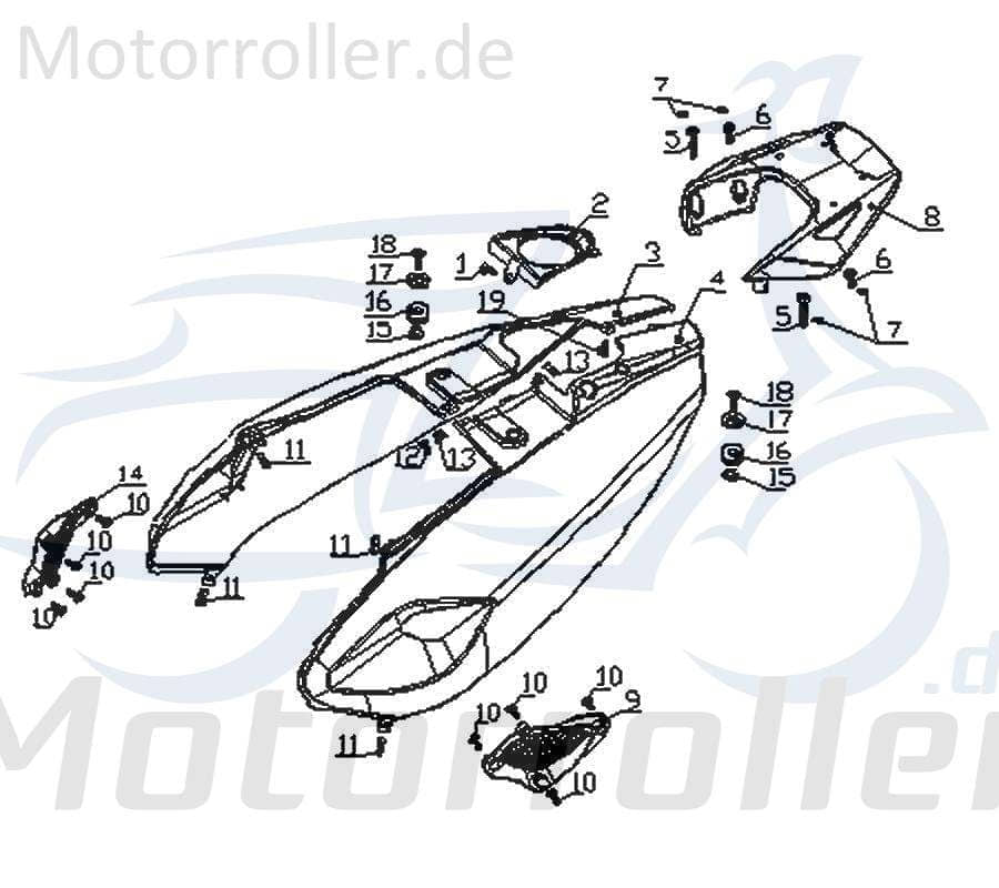 CPI Vabene 50 Dekor Aufkleber 50ccm 2Takt Q0J-61116-00-00 Motorroller.de Sticker Deko-Sticker Deko-Aufkleber Minarelli liegend Scooter Kreidler Vabene