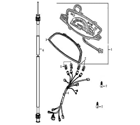 Kabelbaum AC-6 Tacho JSD50QT-13 4Takt 1070402-2