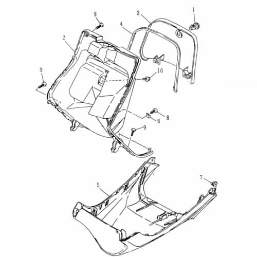 Rex 25-50 2-T Handschuhfachdeckel 50ccm 2Takt 53313-NAF-00 Motorroller.de Abdeckung Gepäckfach vorn Minarelli liegend Scooter Ersatzteil Service