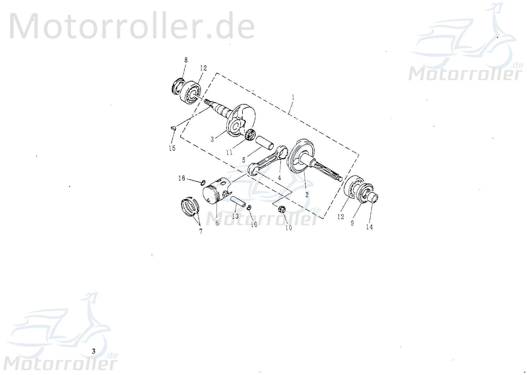 Adly Thunder Bike Zylinder-Set 50ccm 2Takt Zylinder Motorroller.de Zylinderkit HerChee 50cc 2T Zylinderset Zylinder-Kit Zylindersatz