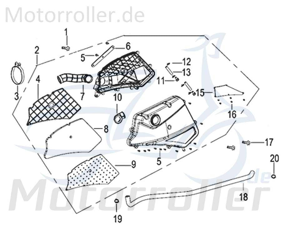 Jonway Insignio 250 DD Auffangschlauch 250ccm 4Takt 750682 Motorroller.de Ölauffangfilter 250ccm-4Takt Scooter Ersatzteil Service Inpektion