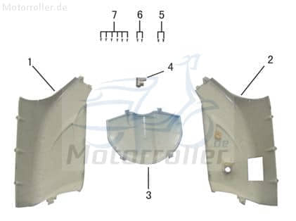 Eppella Eppella Scoody 20 Mittelteil 50ccm elektro ZW-F-03-HB Motorroller.de dunkelblau Elektroroller Guewer Ersatzteil Service Inpektion Direktimport