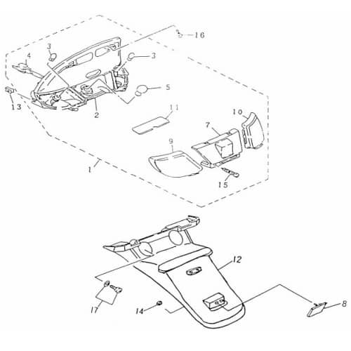 Nummernschildhalter BJ 2001 Kreidler Ersatzteile 75561