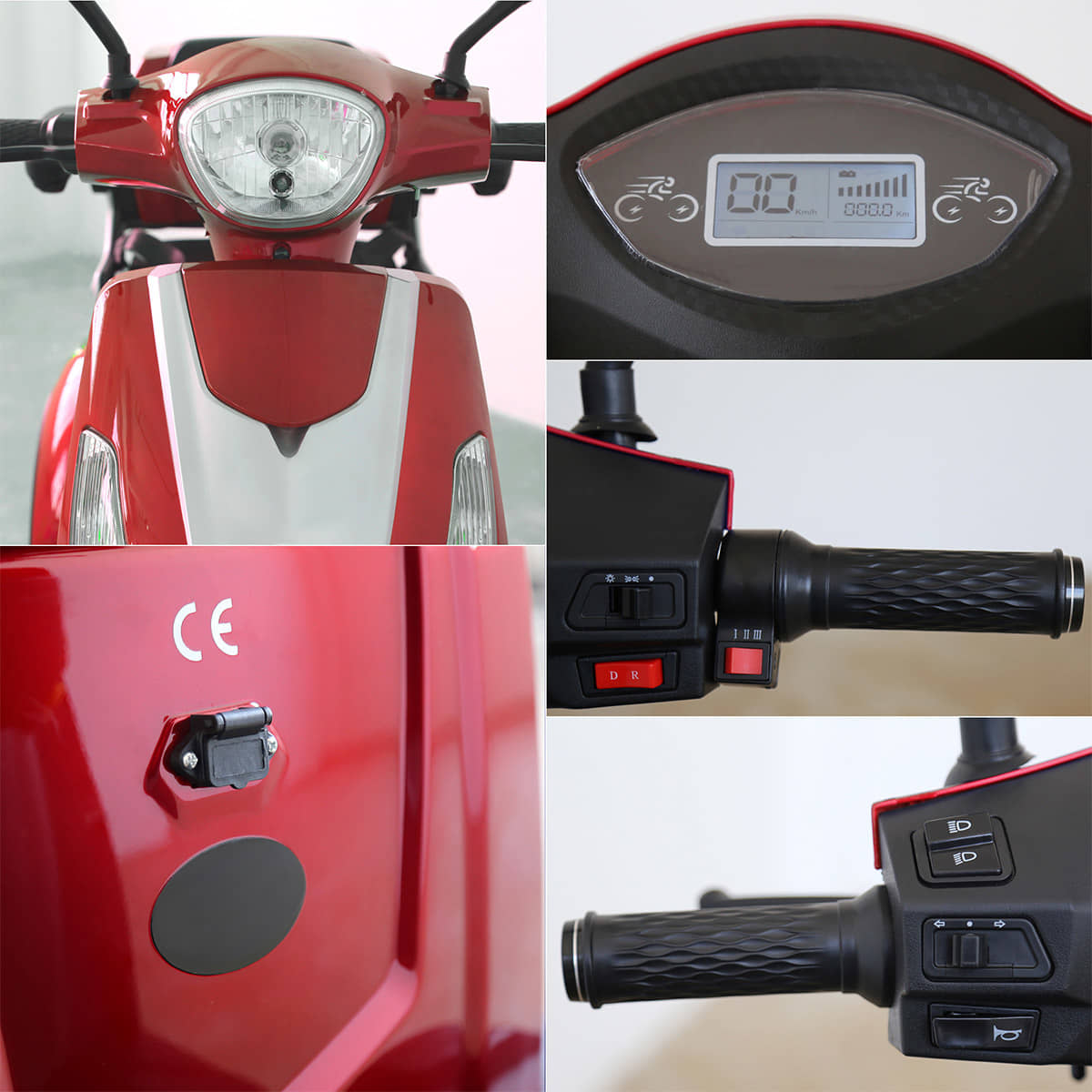 Elektroroller Scoody E3 Trike Y2 rot 25 km/h