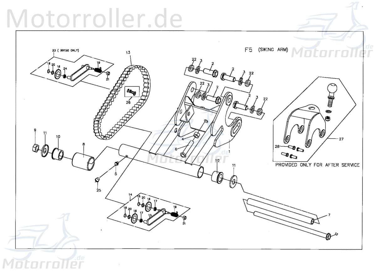 PGO Kettenspannerfeder X-RIDER 150 Spannfeder 150ccm 4Takt Motorroller.de Einstellfeder 110ccm-2Takt Quad ATV X-RIDER 50 UTV Ersatzteil Service