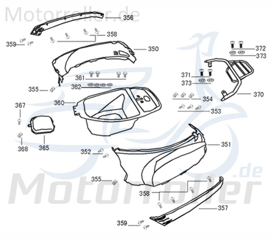 Kreidler Flory 50 Classic Heckverkleidung rechts rot 740142 Motorroller.de Heckabdeckung Seitenverkleidung Seitenabdeckung Sitzbankverkleidung