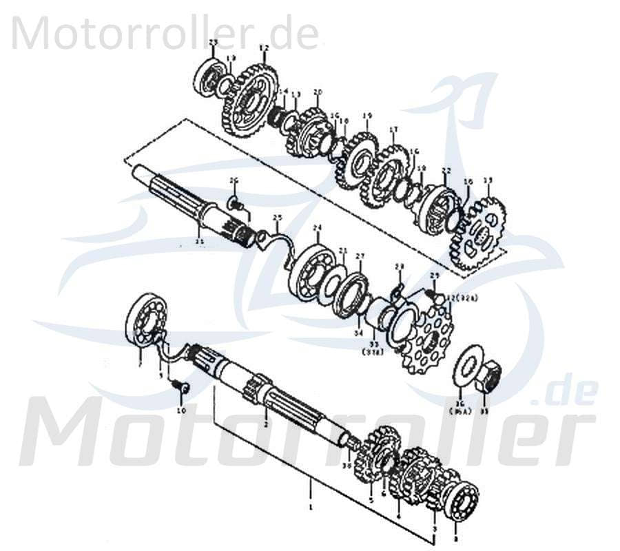Kreidler STREET 125 DD Antriebsritzel 125ccm 4Takt 152-016-15 Motorroller.de 15 Zähne Antriebsrad Antriebritzel Antriebszahnrad Antriebs-Ritzel