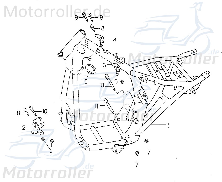 Flanschmutter M8x12x2 Rex Chopper 125 Bundmutter 125ccm 98608 Motorroller.de Sechskantmutter Sechskant-Mutter Flansch-Mutter Maschinenmutter Motorrad