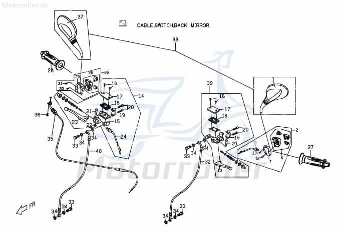 PGO G-Max 125 Schaltergehäuse unten Schalterelemente PGO M254F020000