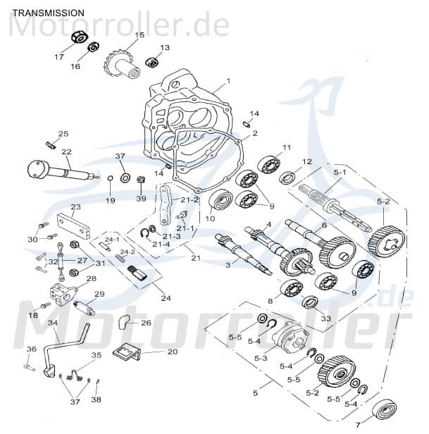 AEON Buchse Cobra 125 RS Hülse Distanzhülse Quad 125ccm 4Takt Motorroller.de Lagerbuchse Distanz-Hülse Distanzbuchse Passhülse Passbuchse ATV UTV