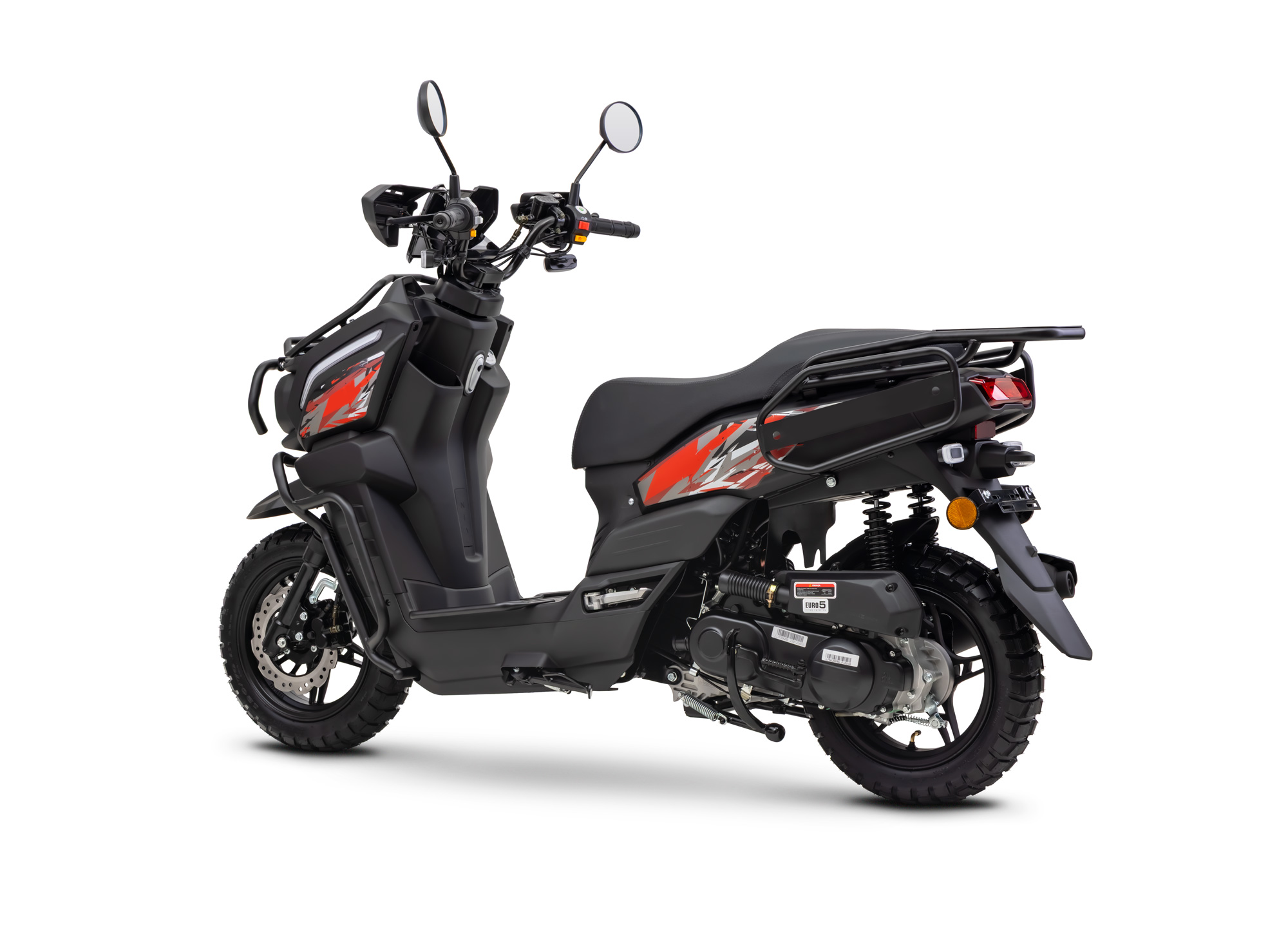 Motorroller Fighter 50 RT schwarz 45 km/h Euro 5 Scooter Mokick Roller