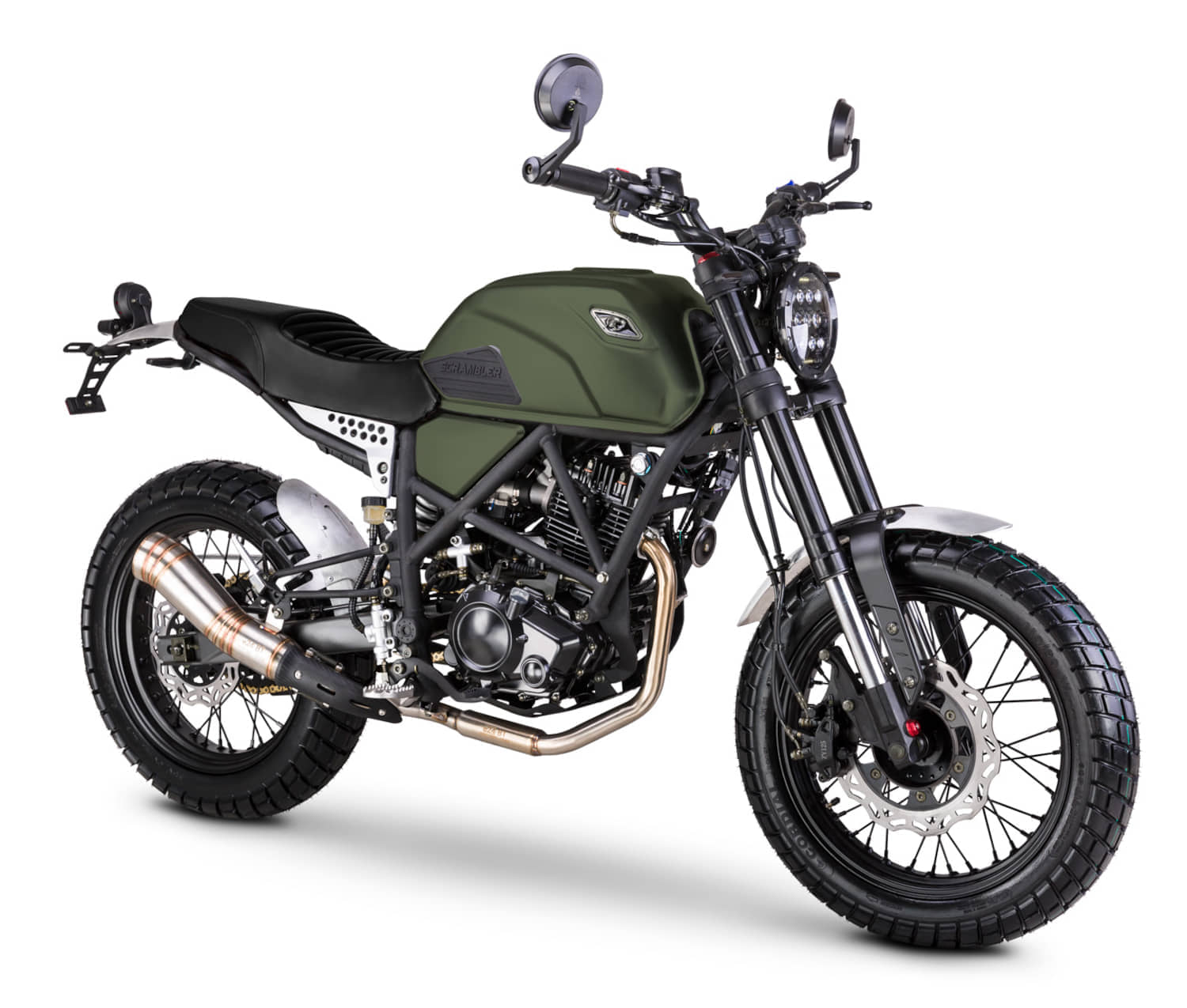 Motorrad Fighter 125 SC-RZ grün Euro 5 90 km/h Schaltmoped Leichtkraftrad 125ccm