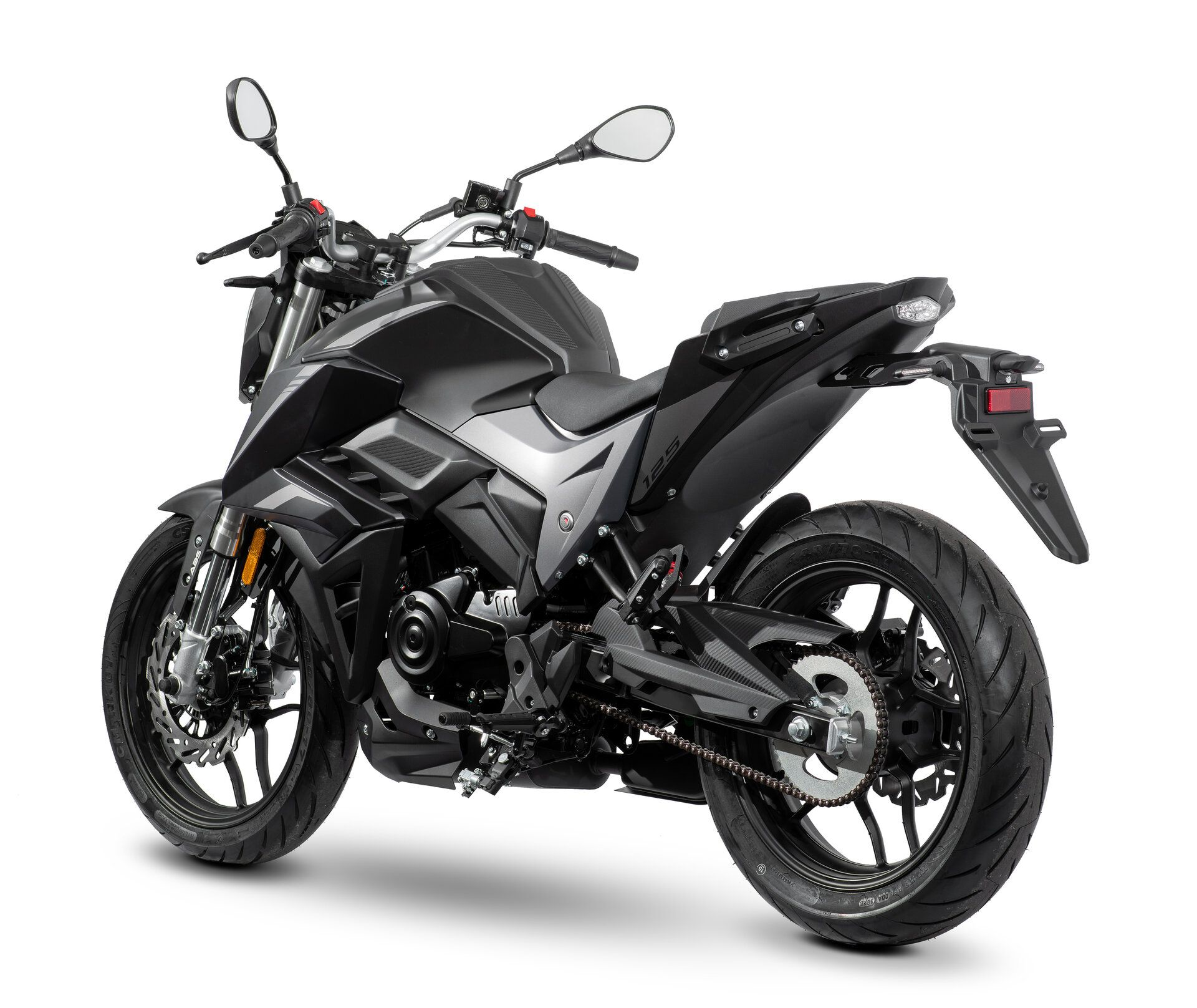 Motorrad Fighter 125 B-KS schwarz-grau 95 km/h Euro 5+ Schaltmoped Mokick Kleinkraftrad