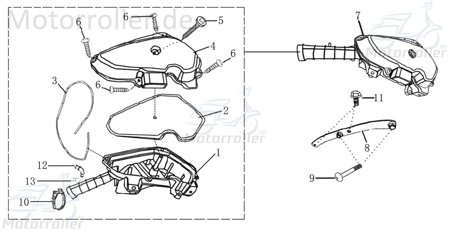 ATU Explorer Kallio 50 Luftfiltereinsatz 50ccm 2Takt AWA-WY50QT-7A-025-1 Motorroller.de Luft-Filter Luftfiltermatte Luftfilter-Einsatz 1E40QMB Scooter