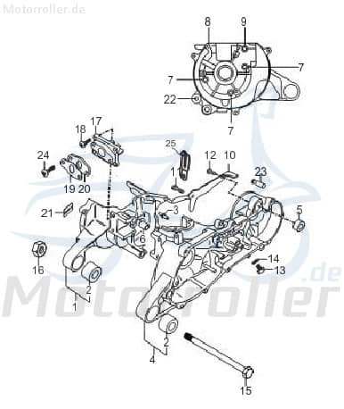 Sundiro XDZ 50 TA Membrandichtung 50ccm 2Takt D1E41FM14-04 Motorroller.de 1E40QMB Scooter Ersatzteil Service Inpektion Direktimport