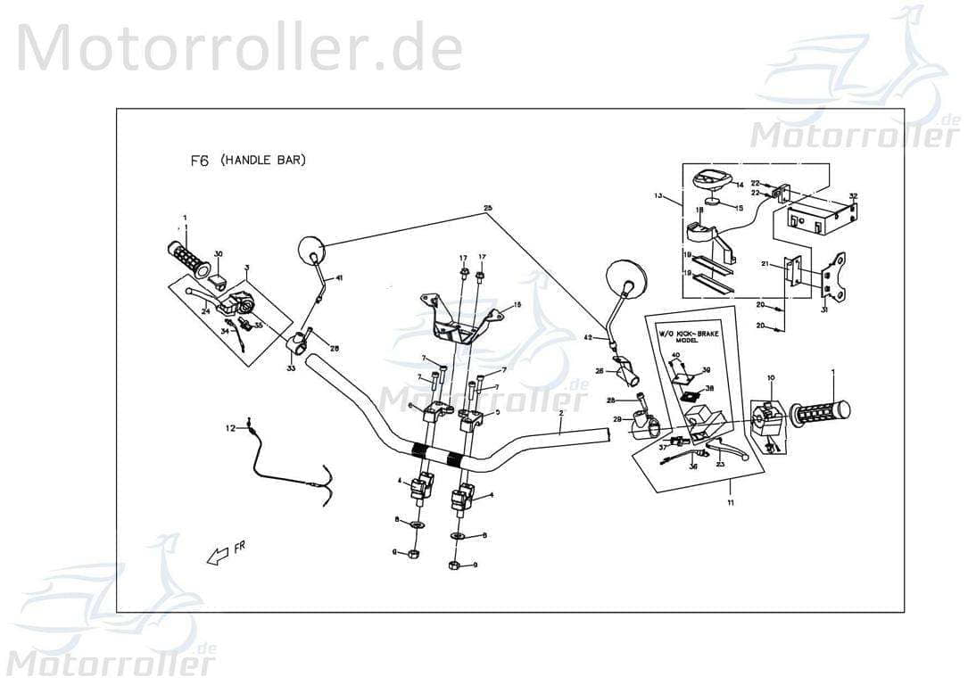 PGO Sechskantschraube M6x25mm X-RIDER 150 Halter 150ccm 4Takt Motorroller.de Befestigung Halterung Flachkopfschraube Sechskant-Schraube Bundschraube