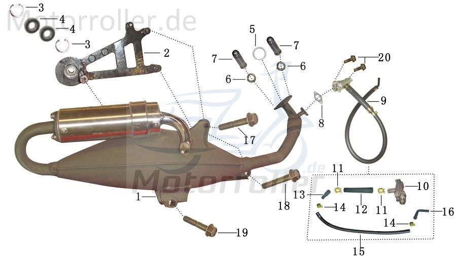 Krümmerdichtung 2Takt 50ccm 1E40QMB 7.809.159/2
