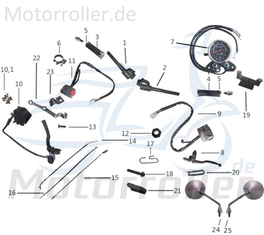 Kreidler DICE CR/GS/SM 125i Pro Bremslichtschalter 89011 Motorroller.de Bremsschalter Stoplichtschalter Stopschalter Rex Supermoto Enduro 125 DD