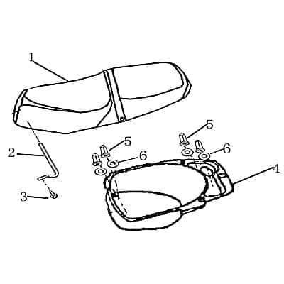 Rex RS1100 Sitzbank Sattel Fahrersitz 125ccm 4Takt 701437 Motorroller.de Sitz-Bank Doppelsitzbank Einzelsitz Einzelsitzbank 125ccm-4Takt Scooter