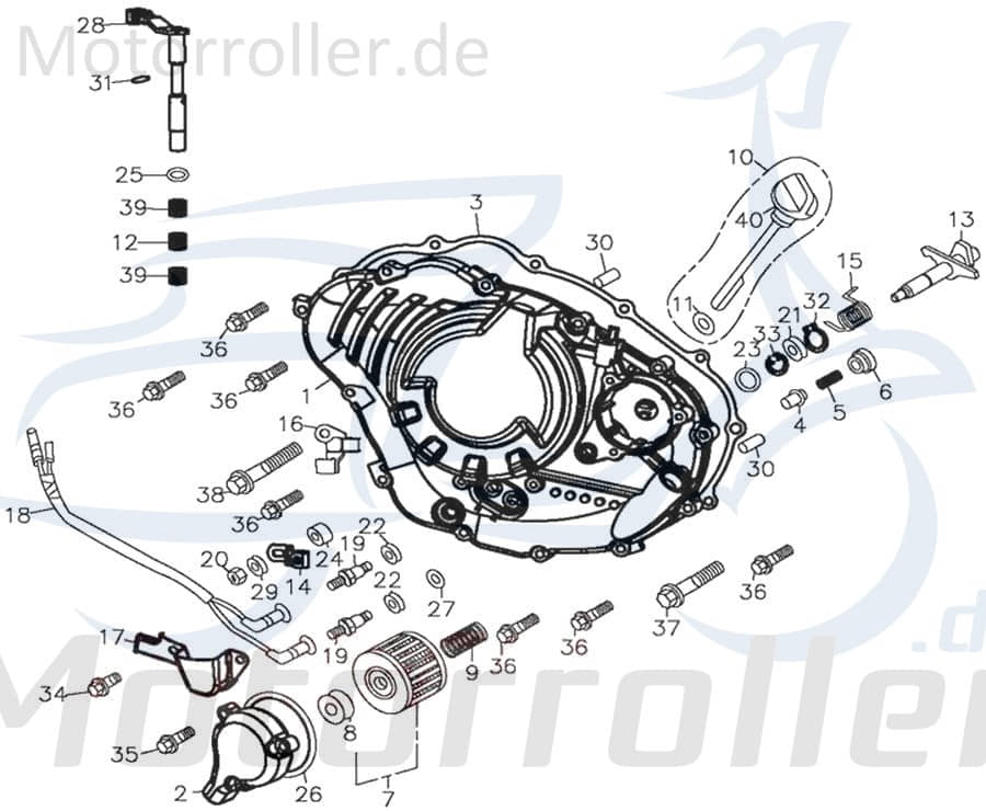Adly ATV 320 Canyon Ölfilter Quad 320ccm 4Takt 15412-169-000 Motorroller.de Oilfilter Ölsieb Ölreiniger Ölfiltersieb Öl-Filter Öl-Reiniger Oil-Filter