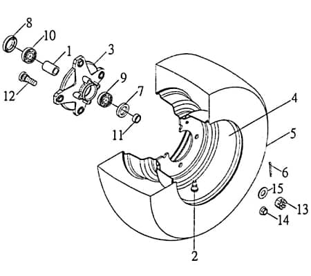 Felge vorn Vorderräder Trommelbremse Quad ATV Rex 97510