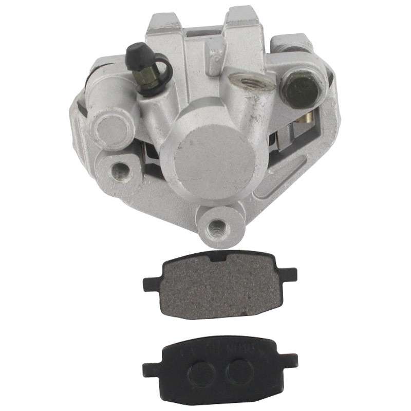 Baotian BT49QT-9S3 Bremszange Bremssattel Brems-Zange Motorroller.de 50ccm 4Takt 50cc 4T Brems-Sattel Bremshalterung Bremsblock silber vorn