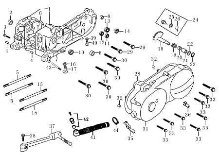 Rex Capriolo 50 4T Dichtung Abdichtung 50ccm 4Takt FIG1-28 Motorroller.de SEAL Gasket 50ccm-4Takt Scooter Ersatzteil Service Inpektion Direktimport