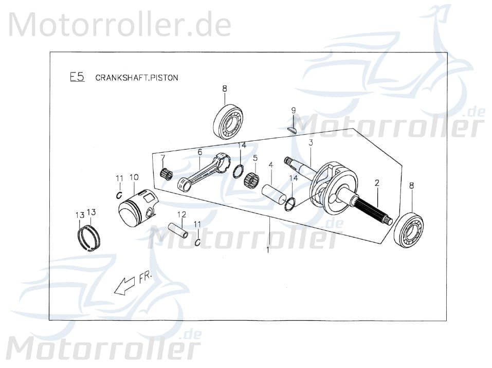 PGO Kolbenbolzenlager X-RIDER 110 Nadellager ATV 110ccm 2Takt Motorroller.de Koblenbolzenanlage 110ccm-2Takt Quad PMX 110 UTV Ersatzteil Service