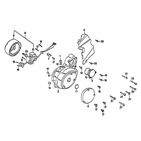 Seitendeckel silber ohne Tachoantrieb 90314