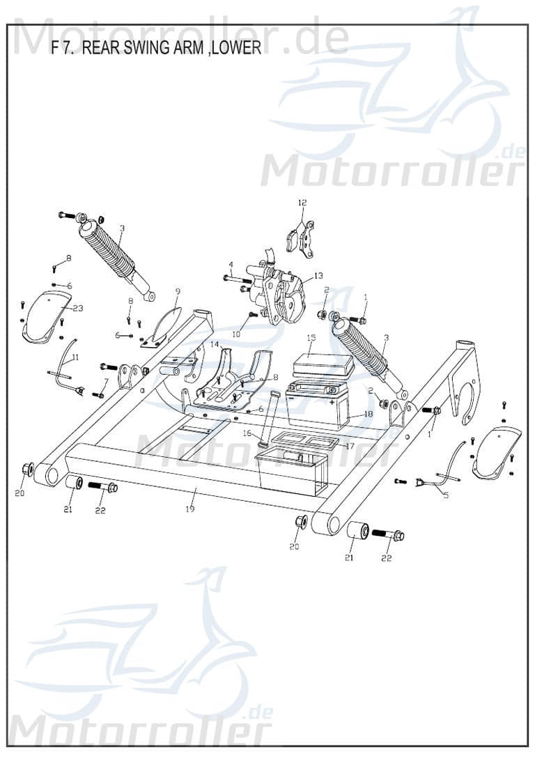 Schutzblech hinten Matt schwarz Kotflügel B56340000001