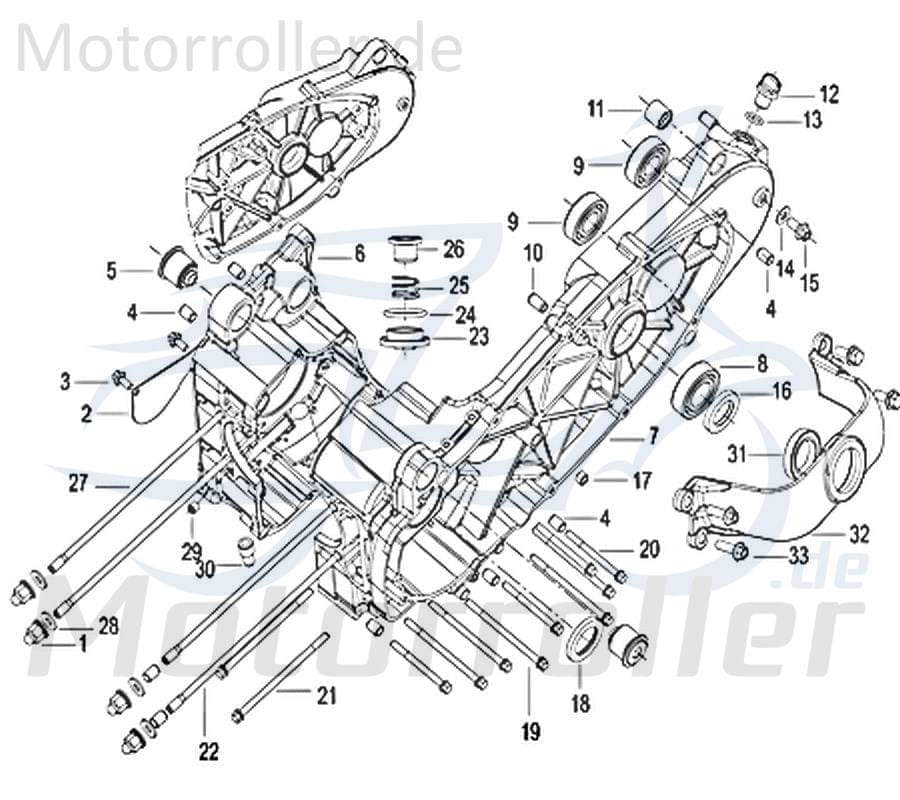 Jonway Insignio 250 DD Schraube M6x70mm 250ccm 4Takt 750629 Motorroller.de Bundschraube Maschinenschraube Flanschschraube Flansch-Schraube Scooter