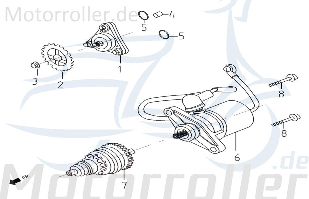 PGO Stranger 50 Zahnrad Ölpumpe E0702 Motorroller.de Antriebsrad Ritzel Benzhou Yiying Scooter Ersatzteil
