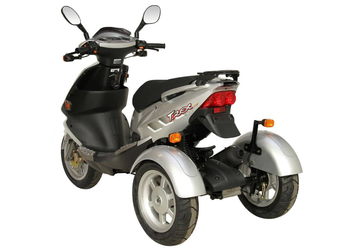 PGO TR3 Trike, Dreiradroller, Motorroller 45 km/h silber Gebraucht Seniorenroller Handicaproller