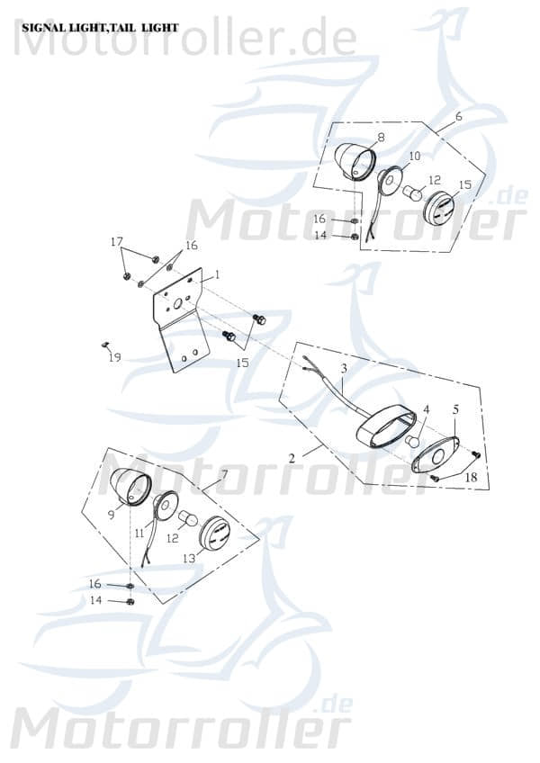 Adly Rücklichthalter Nummernschildhalterung Quad 50ccm 2Takt Motorroller.de Rücklichthalterung 50ccm-2Takt ATV ATV 50 II Utility XXL AC ATV 50 V UTV