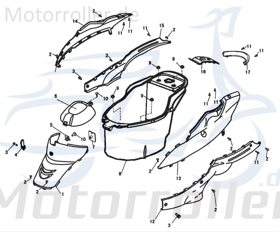 Luxxon CityBike 50 Bundschraube 50ccm 4Takt GB-T5787-M6X70 Motorroller.de M6x70mm verzinkt Maschinenschraube Flanschschraube Flansch-Schraube Scooter