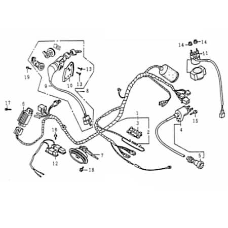 Rex Rexy 125 Schlosssatz Roller 125ccm 4Takt 62500-GAT-00 Motorroller.de Tankverschluss Tank-Verschluss Tank-Deckel Schloss-Set Zünd-Schloss Scooter