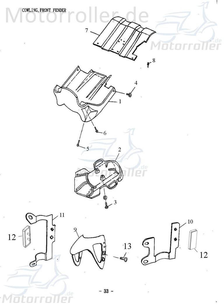 Adly Halter links vorn Panther 50 Befestigung 50ccm 2Takt Motorroller.de Halterung Haltebügel Halteblech Halte-Blech Halte-Bügel Minarelli liegend